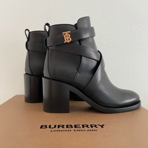 Authentic Burberry Pryle Ankle Block Heel Bootie
